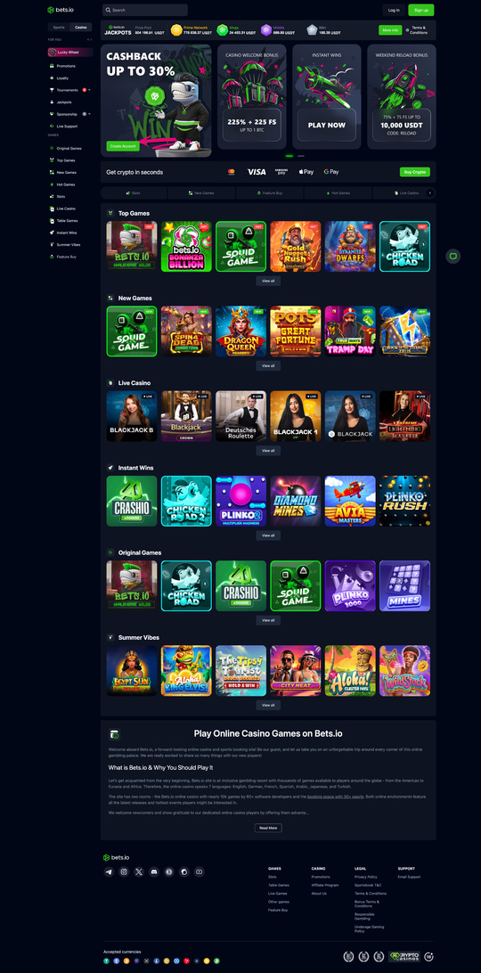 Online gambling website: Payment method and UI speed evaluated on different devices and web browsers, video recording made during the process. Bets.io website