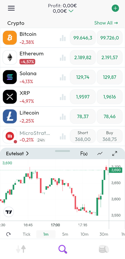 Trading application: Payment method evaluated on Android and iOS devices, video recorded during the process, video edited and presented on Google Drive. 50K app