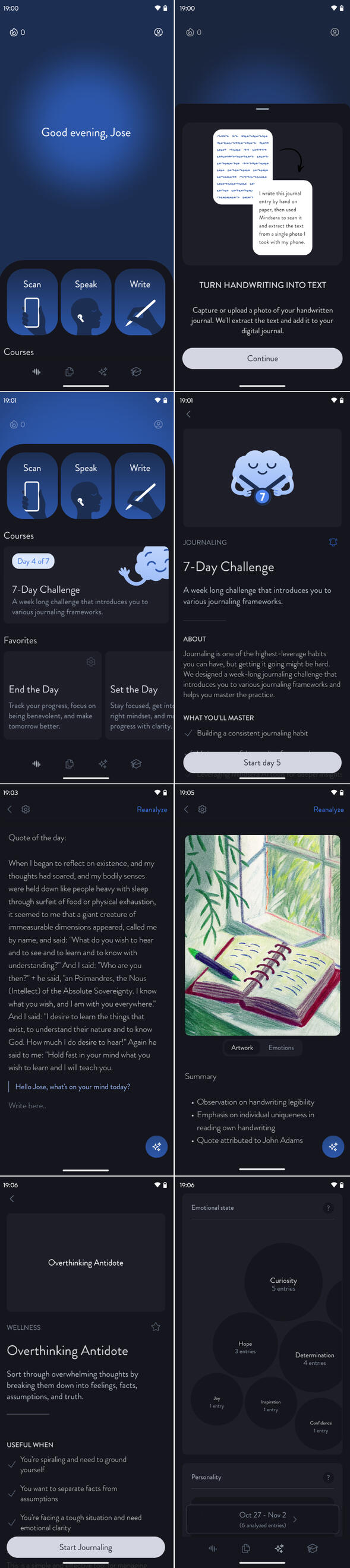 Journaling application: UX, accessibility, and paywall tested on Android and iOS devices, video recorded during the process, edited and presented on Google Drive.